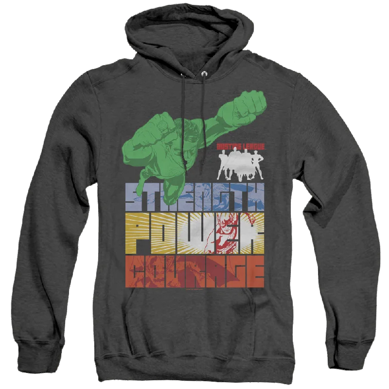 Justice League Heroic Qualities - Heather Pullover Hoodie Batwing Sleeve Top