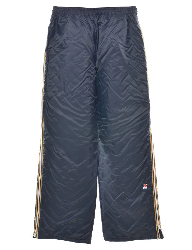 Wide Leg Navy Ski Trousers - W28 Trousers Cargo Utility