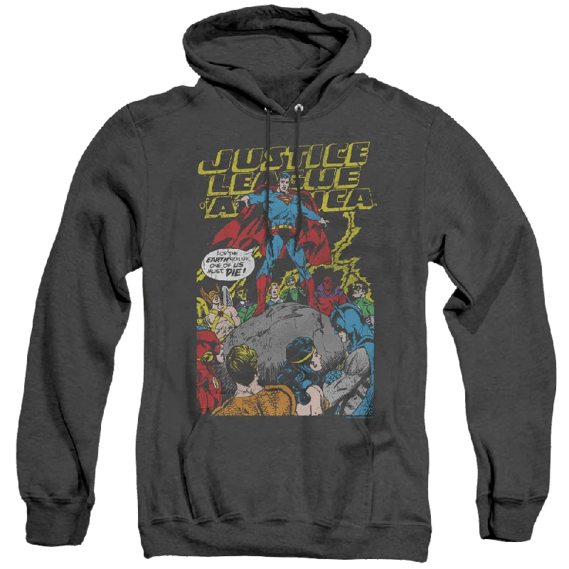 Justice League Ultimate Scarifice - Heather Pullover Hoodie Boyleg Sleeve Pullover