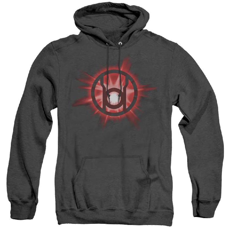 Green Lantern Red Glow - Heather Pullover Hoodie Port Neck Pullover