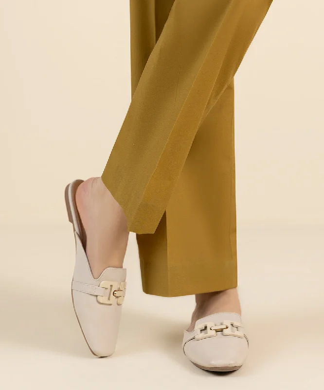 Dyed Cotton Trousers Trousers Striped Patterned