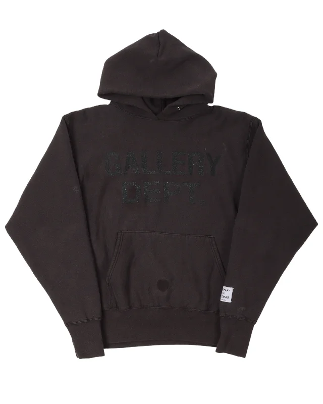 Classic Logo Hoodie Hoodie with Front Slit Layering Stylish