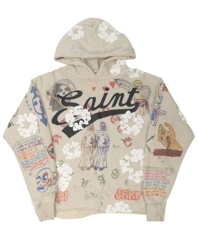 Denim Tears Cotton Wreath Hoodie Hoodie with Back Slit Movement Comfort