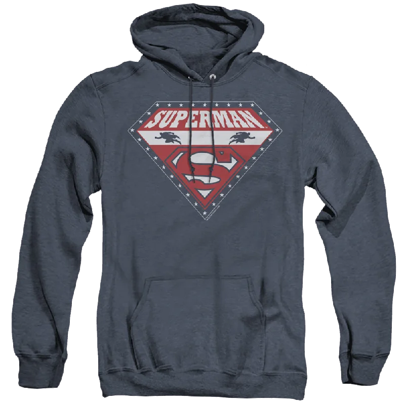 Superman Superman For President - Heather Pullover Hoodie Thick Cable Knit