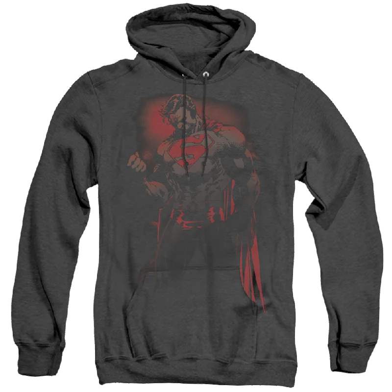 Superman Red Son - Heather Pullover Hoodie Boxy Neck Sweater