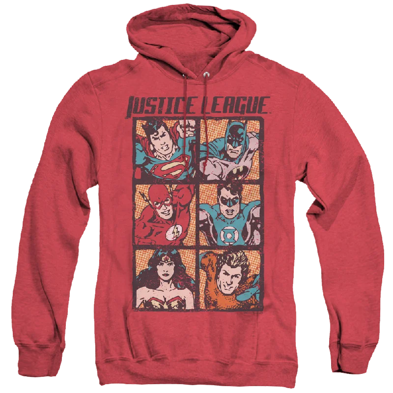 Justice League Rough Panels - Heather Pullover Hoodie Bolero Style Sweater