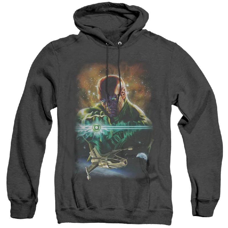 Green Lantern Abin Sur - Heather Pullover Hoodie Ruffle Sleeve Feminine