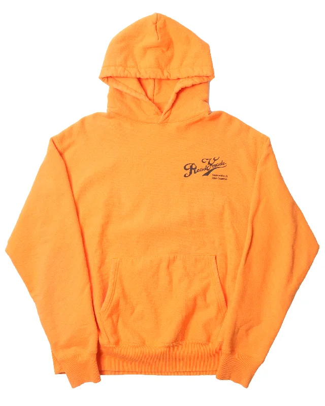 Orange Hoodie Hoodie with Elastic Cuffs Stretchable Comfortable