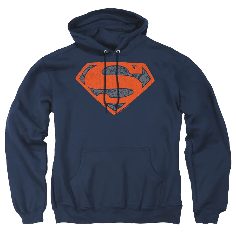 Superman Vintage Shield Collage - Pullover Hoodie Square Neck Pullover