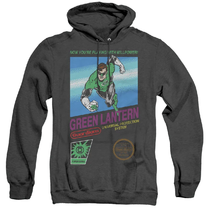 Green Lantern Box Art - Heather Pullover Hoodie Boxy Neck Sweater