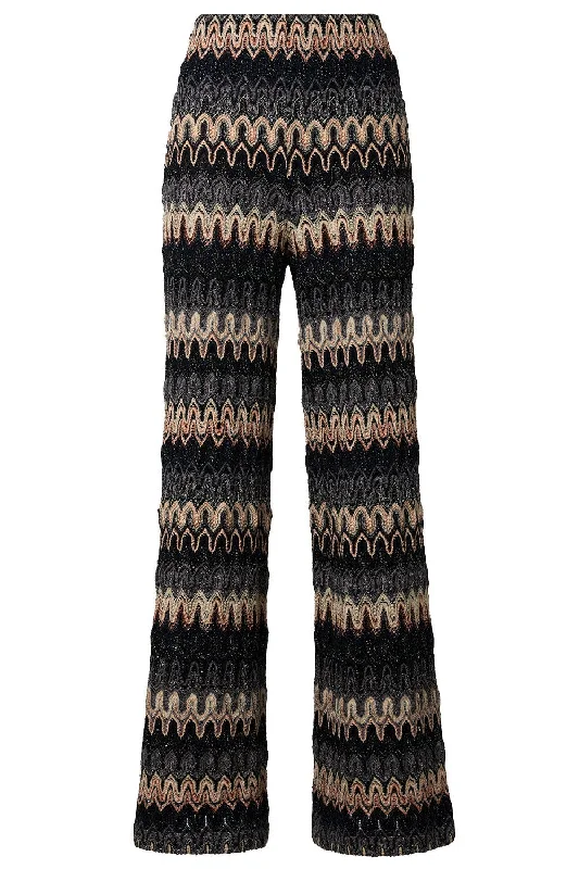 Zig Zag Flare Trouser Trousers Corduroy Warm