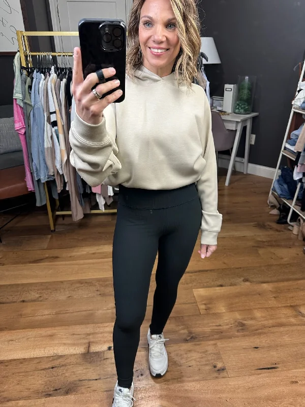 The Britt Ribbed Corded Legging - Black Stylish Faux Leather Leggings