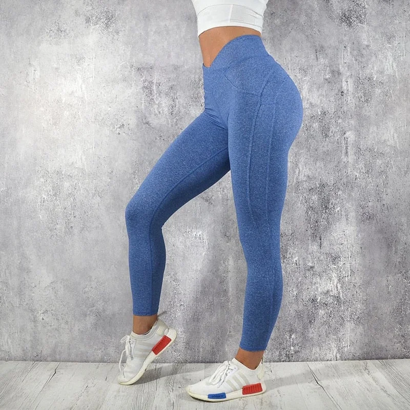 V-Front Fitness Leggings Comfortable Workout Fitness Leggings