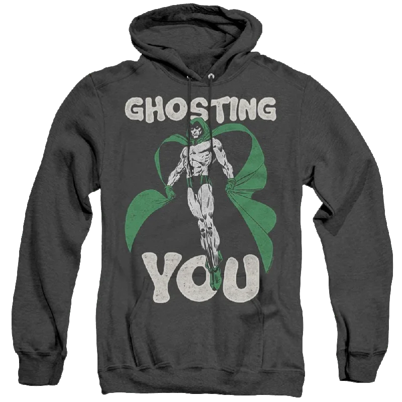 More Dc Characters Ghosting - Heather Pullover Hoodie Keyhole Neck Pullover
