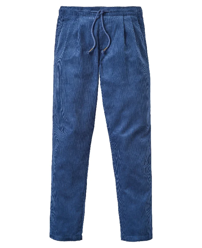 Compass Recycled Corduroy Trouser - Dark Denim Trousers New Arrival