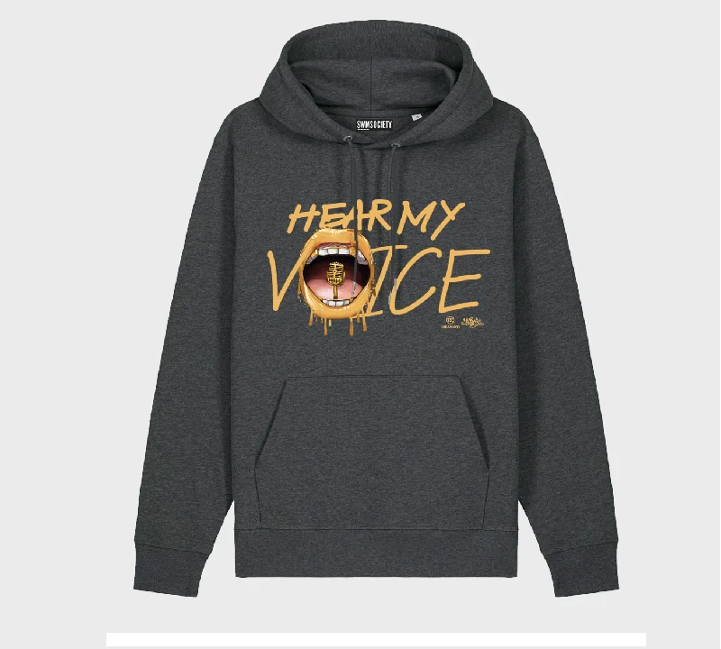 SWMSociety x Dream City x Hear My Voice Hoodie Hoodie with Velcro Closure Adjustable Secure