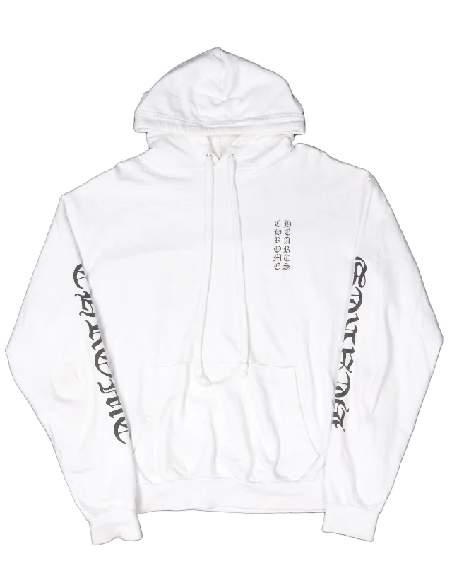 Vertical Logo Hoodie Hoodie with Fur Luxurious Winter