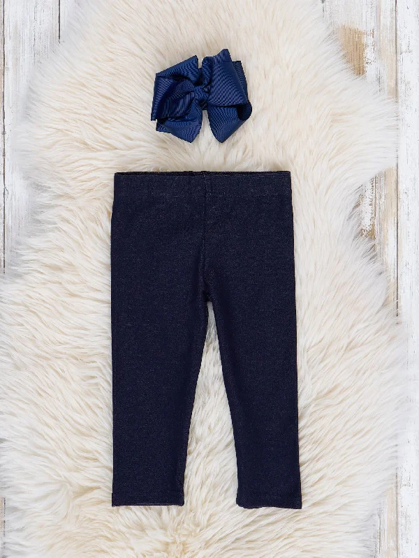 Deep Chambray Leggings Comfortable Plus Size Leggings