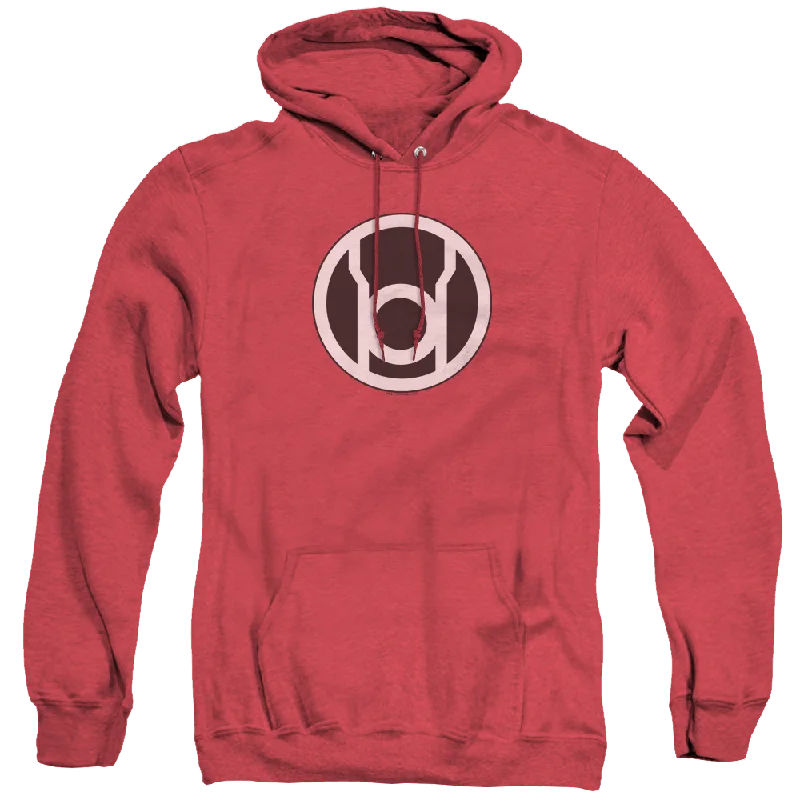 Green Lantern Red Lantern Logo - Heather Pullover Hoodie Asymmetrical Hem Sweater