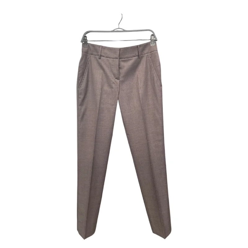 BRUNELLO CUCINELLI/Straight Pants/6/Wool/BRW/brown pleat trouser Trousers Silk Elegant