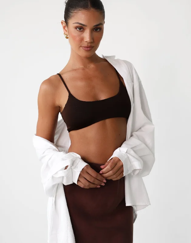 Stamina Crop Top (Cocoa) Anti-Pilling Machine Wash Handmade