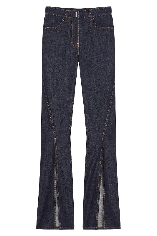 Front Split Bootcut Trouser Trousers Flared Retro