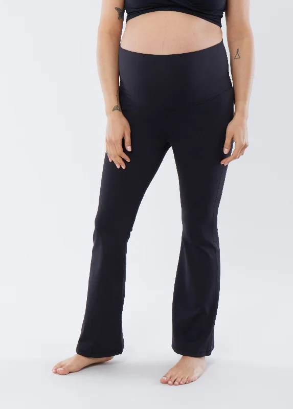 The Ultimate Flare Maternity + Postpartum Black Legging Fashionable Minimal Active Leggings The Ultimate Flare Maternity + Postpartum Black Legging Fashionable Minimal Active Leggings