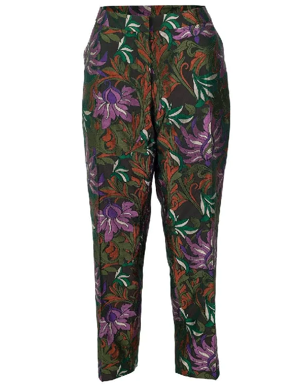 Poumas Flat Front Floral Trouser Trousers versatile all-occasion