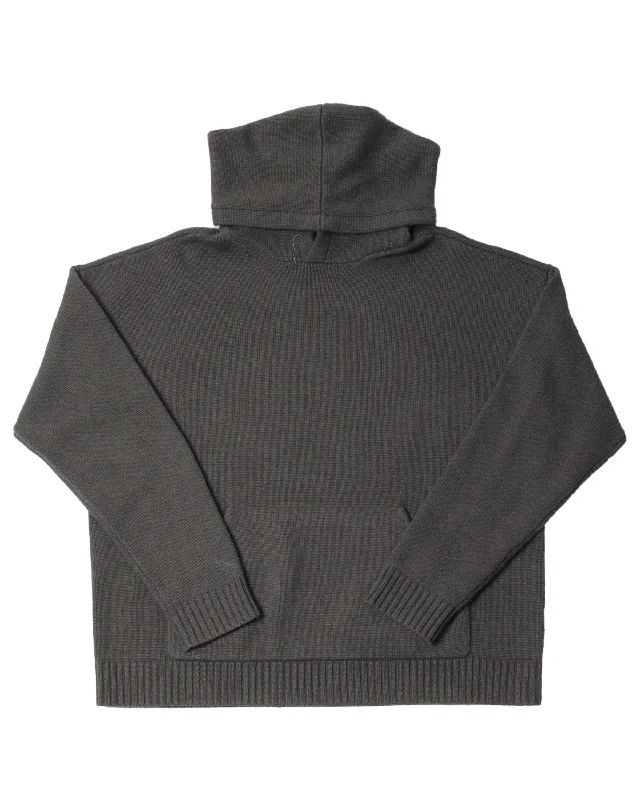 Wool Hoodie Hoodie with Hem Elastic Stretchable Comfortable