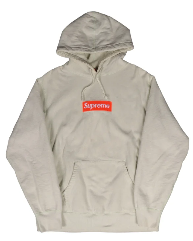 Box Logo Hoodie Hoodie with Magnetic Closure Innovative Modern
