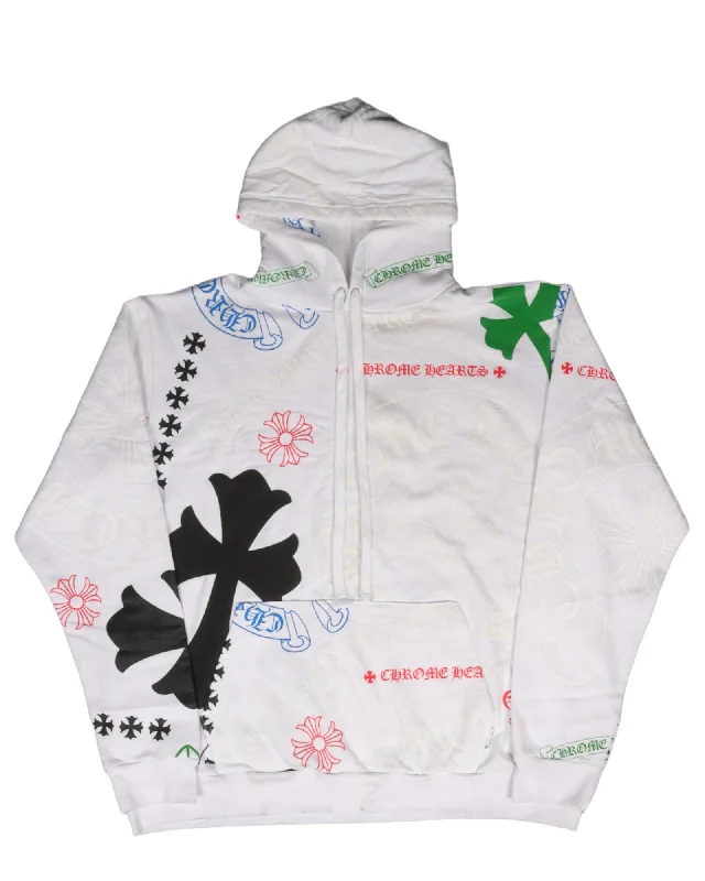 Stencil Hoodie Hoodie with Mock Neck Collared Structured