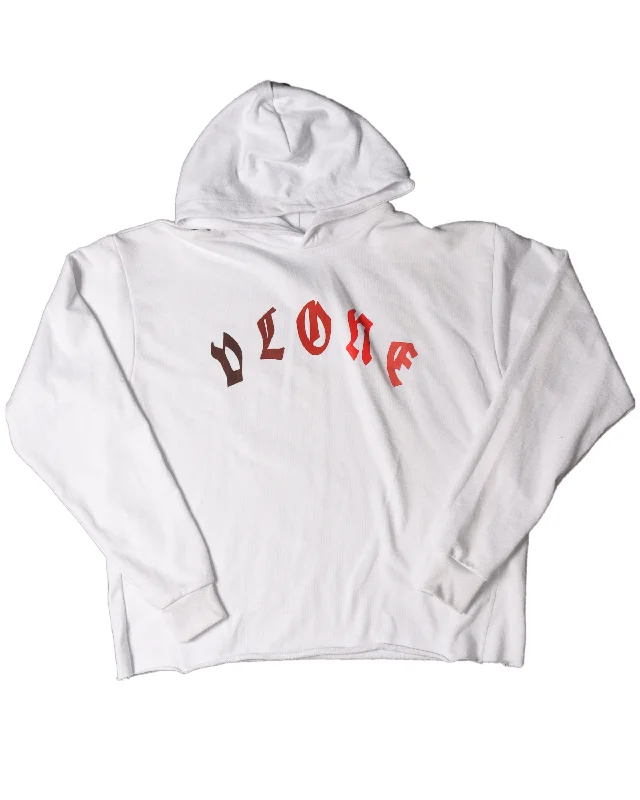 Script Logo Hoodie Hoodie with Side Slits Relaxed Casual