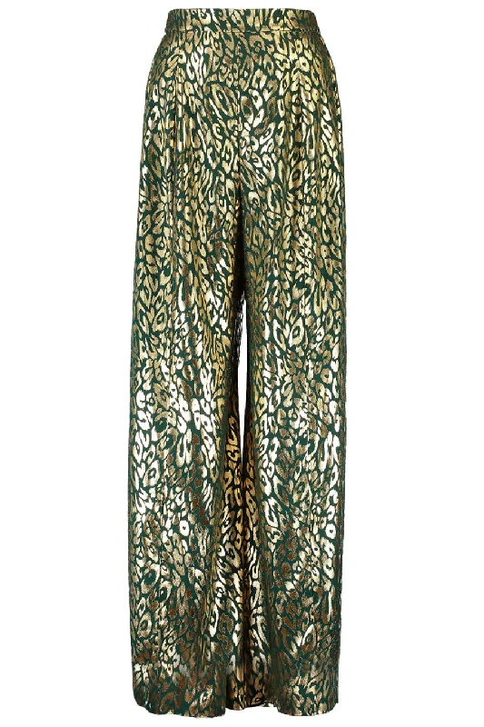 Wide Leg Paneled Trousers Trousers Brand Named