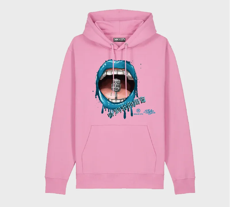 SWMSociety x Dream City x Hear My Voice Hoodie Hoodie with Half-Zip Sporty Casual