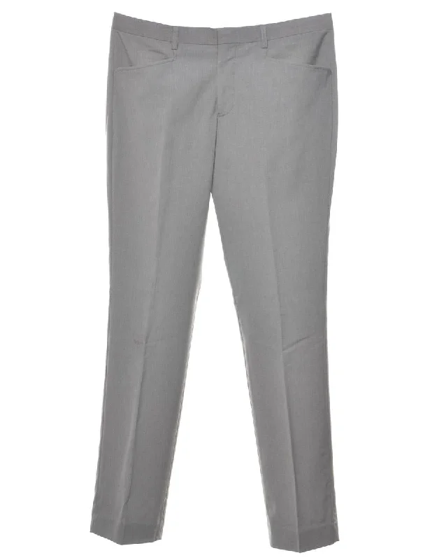 Grey Classic Trousers - W36 L35 Trousers Capri Summer