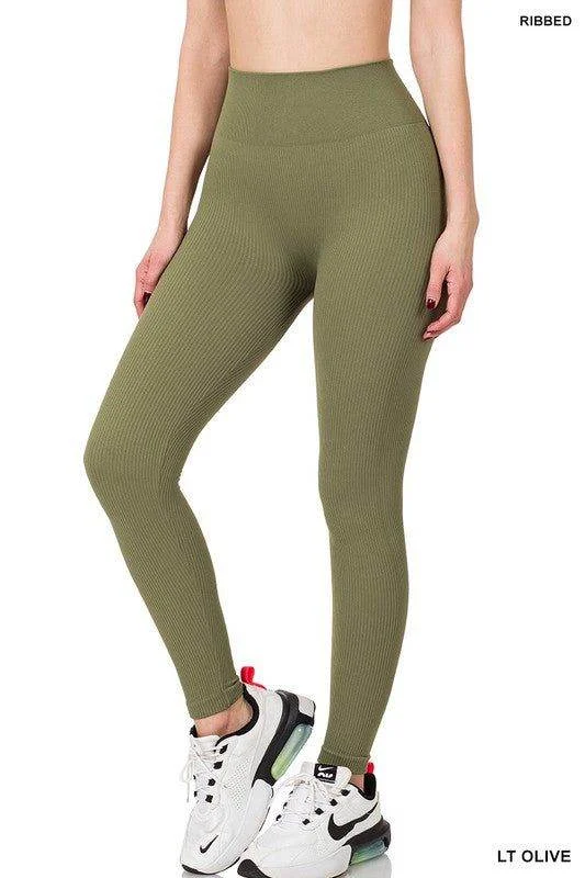 Zenana Ribbed Seamless High Waisted Full Length Leggings Trendy Cut-Out Activewear Leggings Zenana Ribbed Seamless High Waisted Full Length Leggings Trendy Cut-Out Activewear Leggings