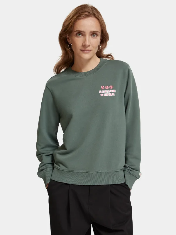 Regular fit sweatshirt Hoodie with Emblem Brand Identity