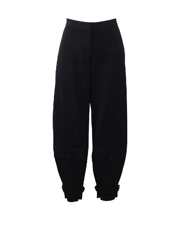 Ankle Pocket Trouser High Waist Slim Fit Ankle Length