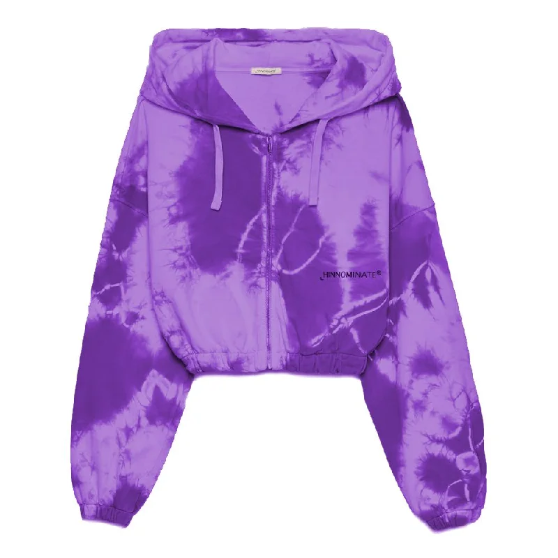 Hinnominate Elegant Purple Hooded Sweatshirt with Logo Print Hooded Sweatshirt Casual Wear Street Style Hinnominate Elegant Purple Hooded Sweatshirt with Logo Print Hooded Sweatshirt Casual Wear Street Style