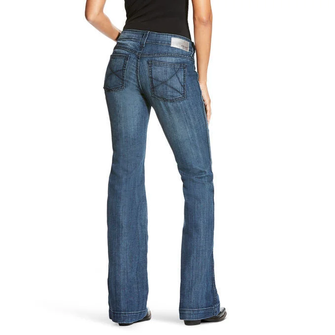 Ariat® Ladies Outseam Ella Mid Rise Wide Leg Trouser Jeans 10018360 Trousers Review Highly