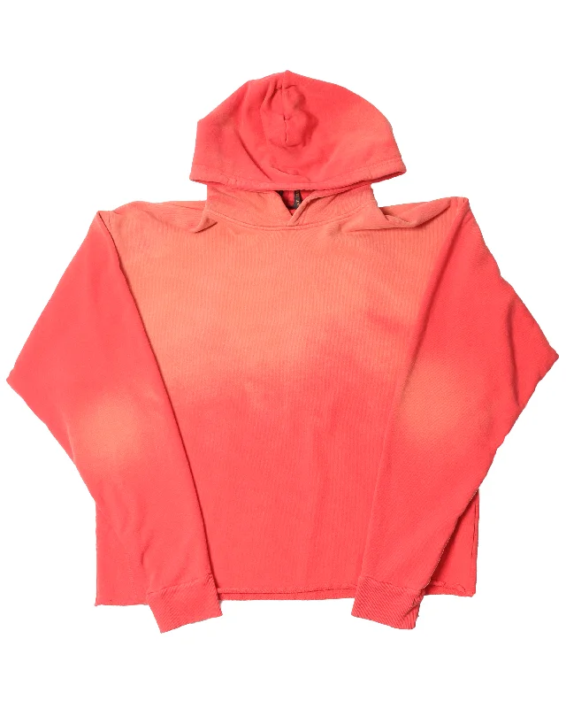 Fade Orange Hoodie Hoodie with Elastic Waist Stretchable Comfortable