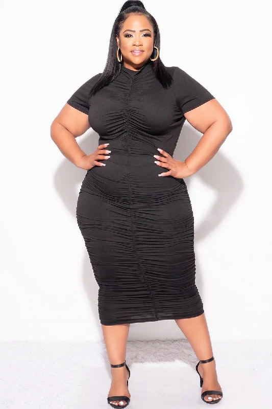 Final Sale Plus Size 2pc Set Ruched Crop Top & Skirt in Black Chenille Fabric Brocade Fabric Lace Fabric Final Sale Plus Size 2pc Set Ruched Crop Top & Skirt in Black Chenille Fabric Brocade Fabric Lace Fabric
