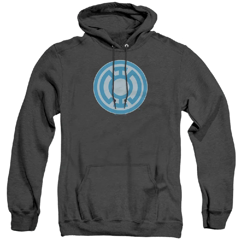 Green Lantern Blue Symbol - Heather Pullover Hoodie Open Front Cardigan