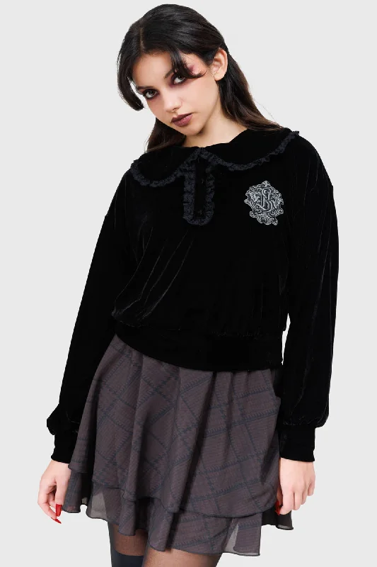 Darkmoor Academy Sweatshirt Hoodie with High Neck Warm Protective