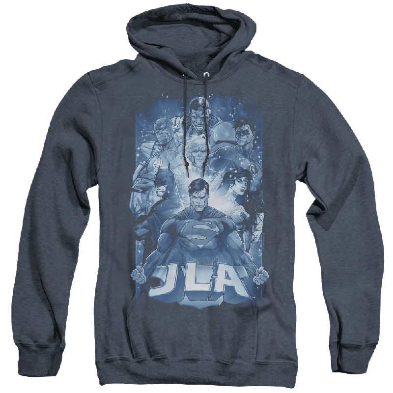 Justice League Burst - Heather Pullover Hoodie Wrist Length Sleeve