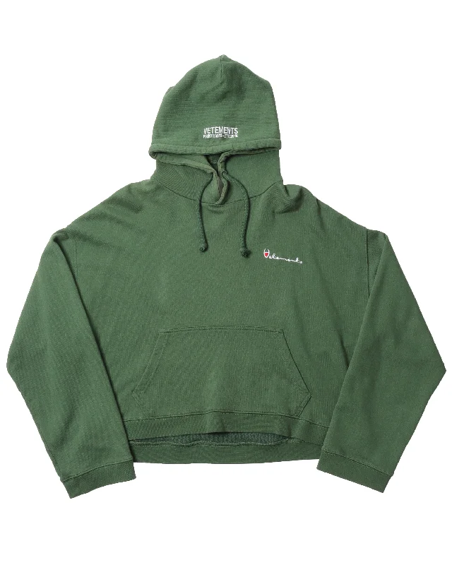 SS16 "Polizei" Champion Reversible Hoodie Hoodie with Button Placket Classic Preppy