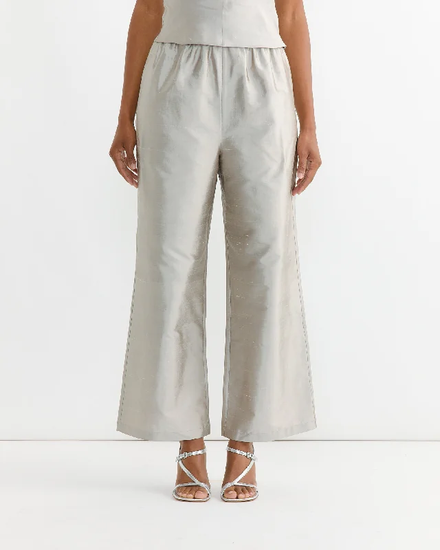 Lara Trouser in Silver Trousers luxurious high-end