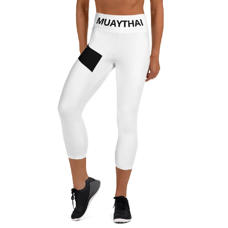 Mongkol Yoga Capri Leggings Fist Fashionable Lacy Detail Leggings