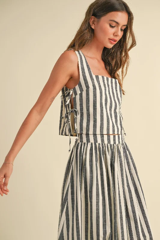 Callie Striped Crop Top Plaid Crop Top Polka Dot Checkered