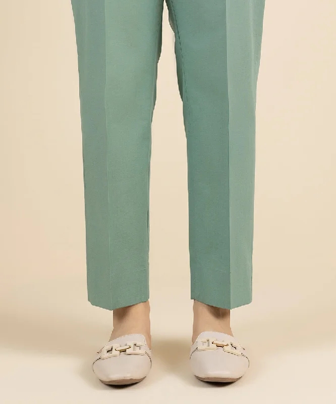 Dyed Cotton Trousers Trousers Denim Blue